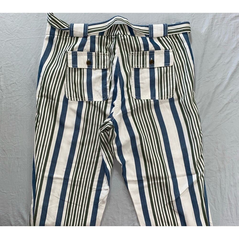 Ann Taylor Loft Belted Paperbag Pants. Striped Ivory, Women's 12T Tall. NWT!! - Picture 8 of 9